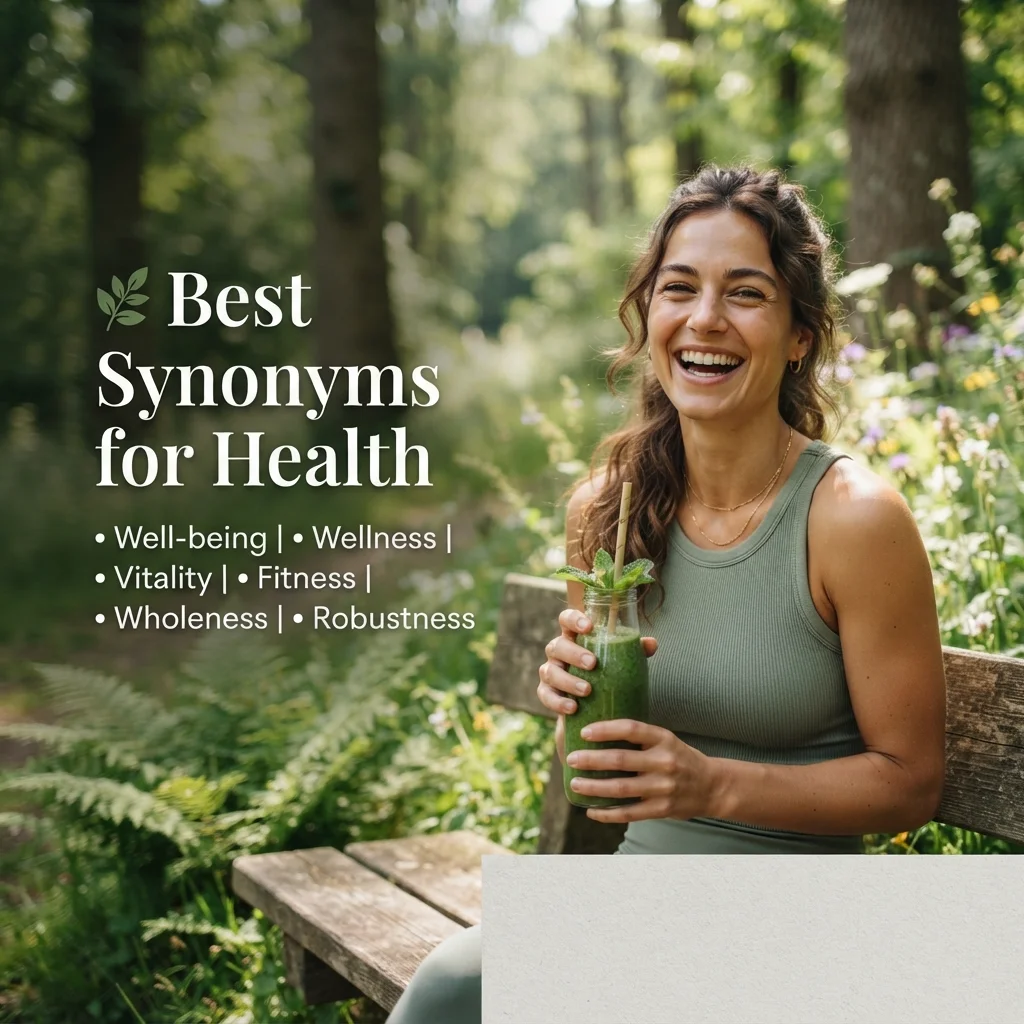 Best synonyms for health, including wellness, well-being, fitness, vitality, and soundness