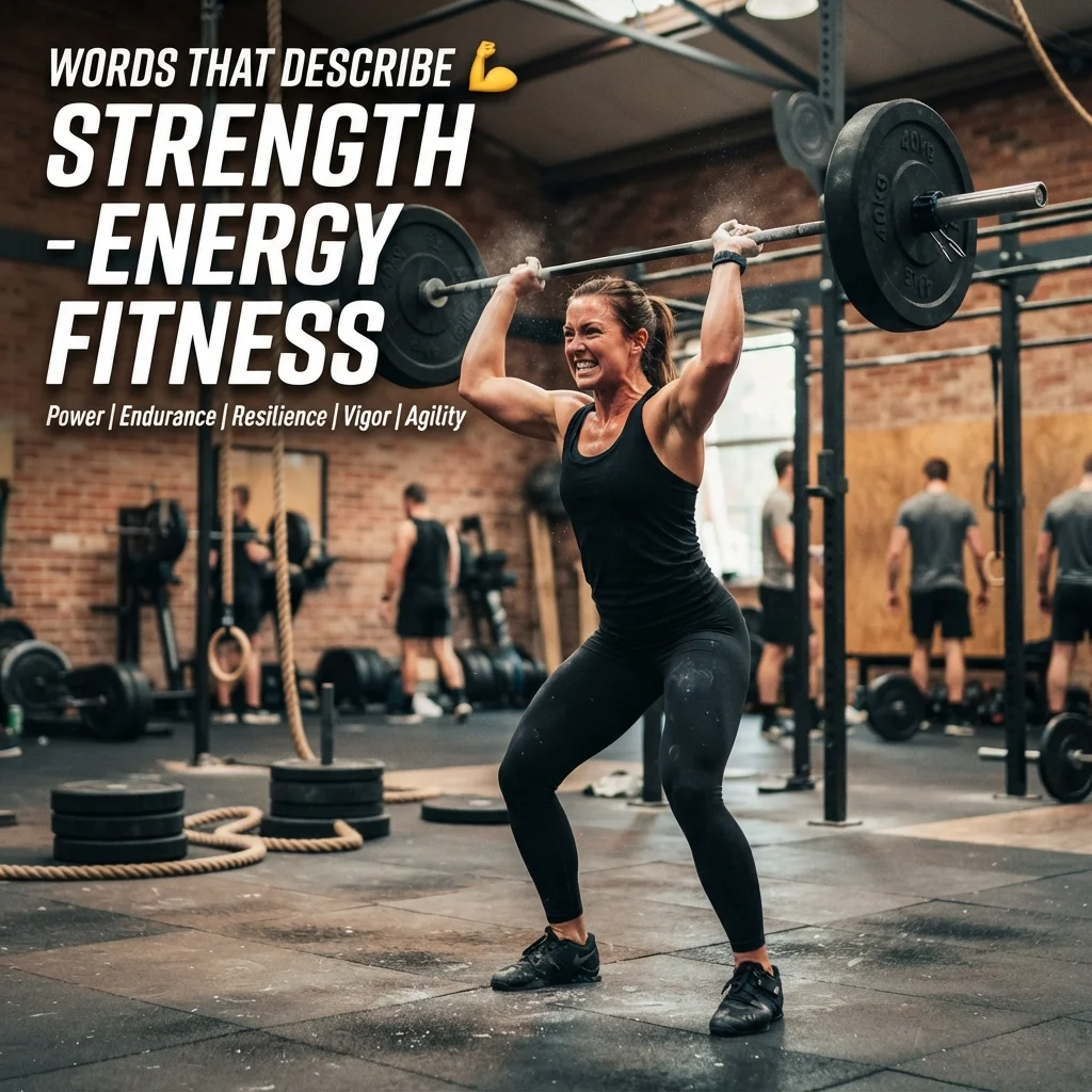 Words that describe strength, energy, and fitness, including vitality, stamina, vigor, and endurance