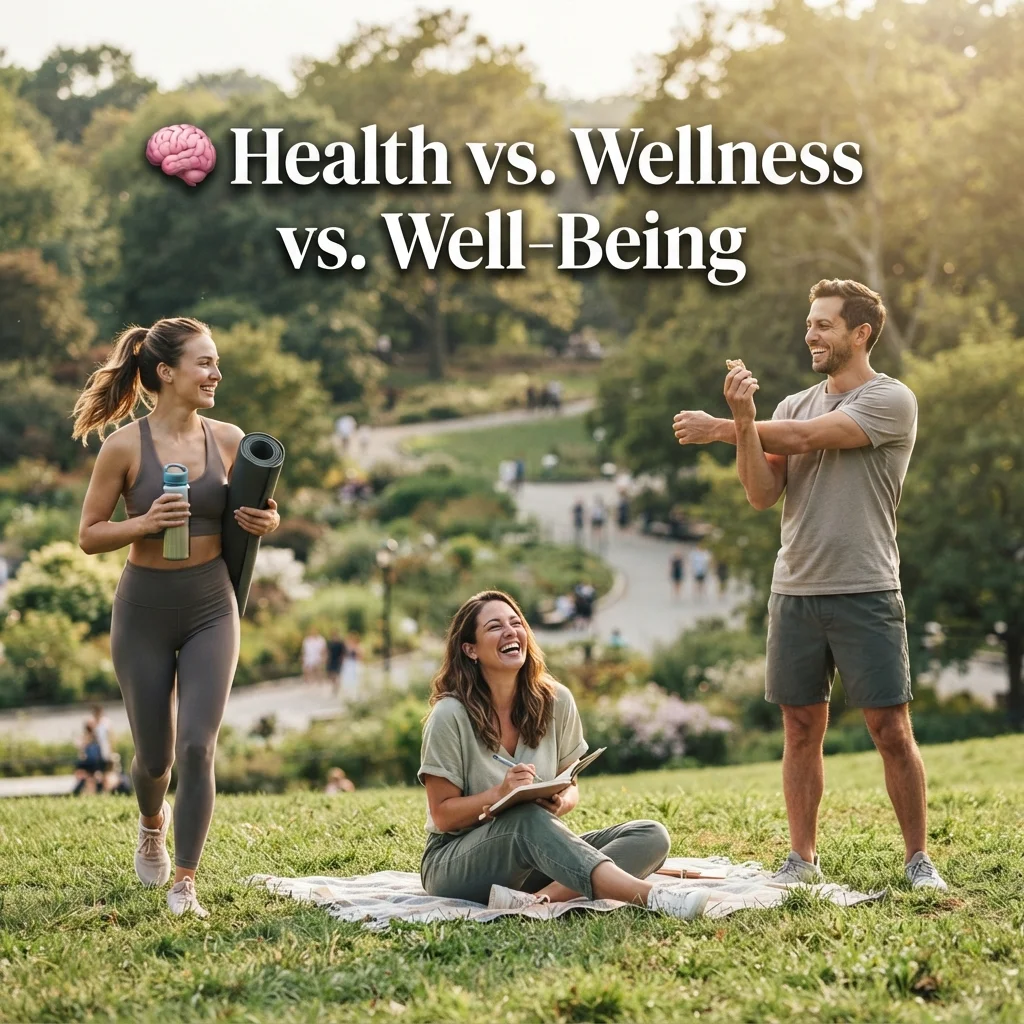 Health vs. wellness vs. well-being with key differences in meaning and usage